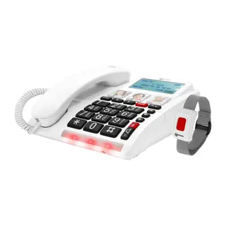 Téléphone sans fil GEEMARC Téléphone appel d'urgence + Bracelet SOS