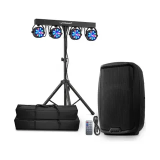 Enceinte sono GEMINI AS-2115BT 15" 2000W BT TWS Pack Portique