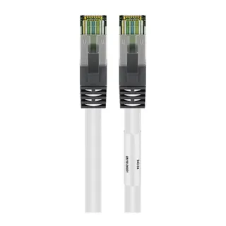 Câble Ethernet KOMELEC Câble RJ45 Cat8 surblindé blanc 25 m