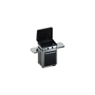 Plancha gaz ENO Combo Enosign 65 Inox et Noir sur chariot, 56x40 cm