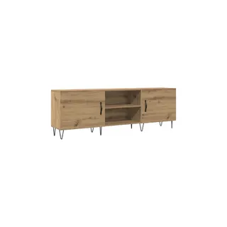 Meuble TV HELLOSHOP26 Meuble TV en bois d'ingénierie avec 2 ti