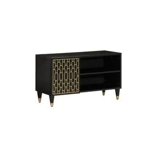Meuble TV HELLOSHOP26 Meuble TV rétro avec rangement spacieux