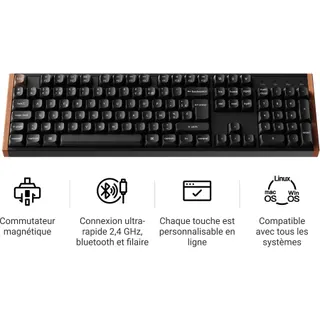 Clavier gamer sans fil KEYCHRON K10 HE Wireless Magnetic Switch
