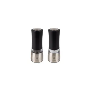 Duo moulins à poivre et sel PEUGEOT Daman Electrique Métal Noir irisé 16cm