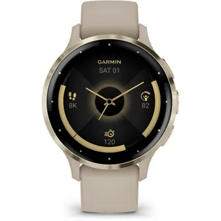 Montre sport GARMIN Venu 3S Sport et santé GPS AMOLED BT 41 mm French gray + Cream Gold
