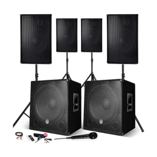 Pack sono BM SONIC Système Sonorisation 4400W Complet, 4 En