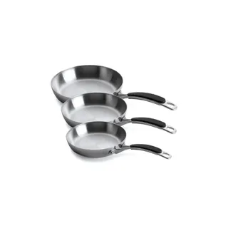 Batterie de cuisine LACOR 3 poêles inox Lacor Trimétal 20/24/28