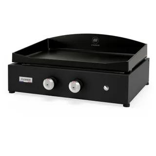 Plancha gaz LE MARQUIER Vintage Pure 260 noir 2 brûleurs à poser, 60x40 cm