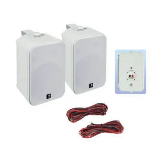 Enceinte Multiroom E-AUDIO Paire de mini enceintes 200W Blanches 6,