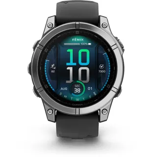 Montre sport GARMIN Fenix E Multisports GPS AMOLED BT Wi-Fi 47 mm Acier inox bracelet gris