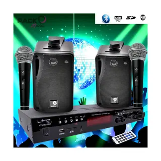 Pack sono LTC AUDIO KARAOKÉ avec 2 MICROS + 1 AMPLI + 2 ENCE