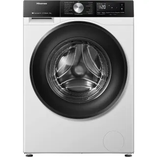 Lave linge hublot HISENSE WF3S8043BW3 - 8 kg - 1400 tr/min - Classe A - Moteur induction - Connecté