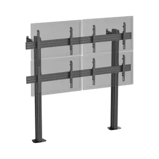 Pied TV KIMEX 4 écrans TV 45"-55", à fixer, noir