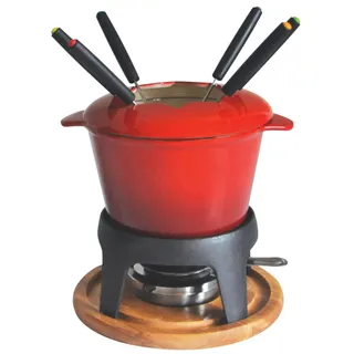 Fondue BAUMALU Bourguignonne fonte rouge 6 personnes