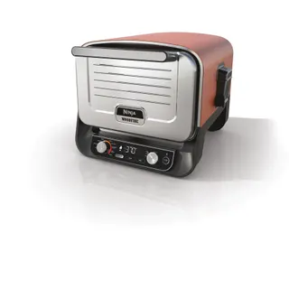Four à pizza électrique NINJA Woodfire OO101EU orange inox, 1 pizza 30 cm, préchauffage 15 min, jusqu'à 370°C