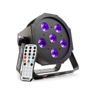 Jeu de lumières BEAMZ Spot LED Projecteur lumi UV 6W DMX Tél