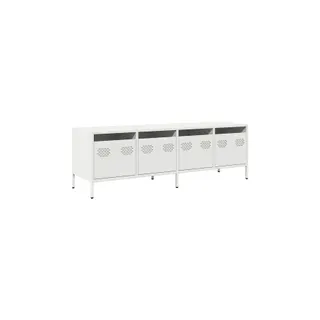 Meuble TV HELLOSHOP26 Meuble TV industriel avec 4 tiroirs rang