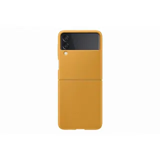 Coque SAMSUNG Z Flip 3 Cuir moutarde
