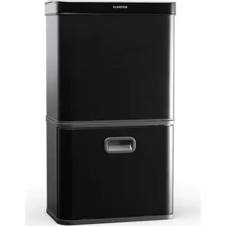 Poubelle de cuisine tri sélectif KLARSTEIN Touchless Sensor 56L 3 bacs capteur Noir