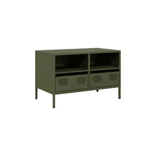Meuble TV HELLOSHOP26 Meuble TV industriel avec rangement 68 x