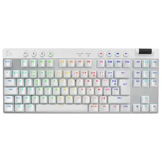 Clavier gamer sans fil LOGITECH Pro X LIGHTSPEED  TKL Tactile Blanc
