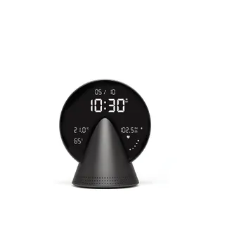 Radio réveil LEXON Conic Clock avec fonction Bluetooth Gris