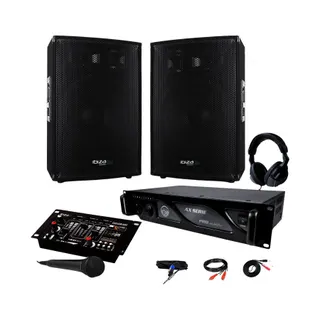 Pack sono IBIZA PACK SONO 2400W DJ PA Set BAR CLUB BMS-1