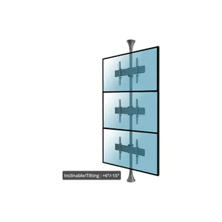 Pied TV KIMEX inclinable 3 écrans 32-75" 600x400 max