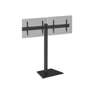 Pied TV KIMEX 2 écrans TV 50"-55", Hauteur 175cm, noir