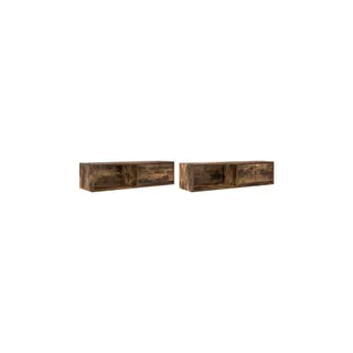 Meuble TV HELLOSHOP26 Lot de 2 meubles TV muraux design modern