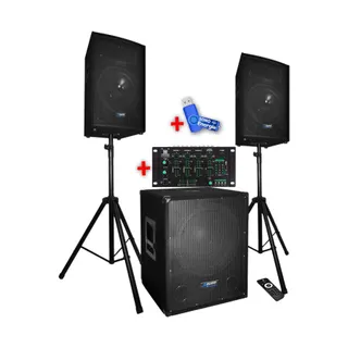 Pack sono BM SONIC pack BMS1512-USB-BT-MP3 +mixage+clé