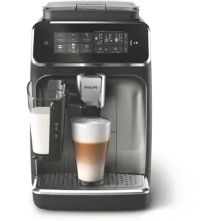 Expresso Broyeur PHILIPS EP3349/70 cafetière à grain LatteGo série 3300, 6 boissons, SilentBrew, Noir
