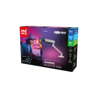Support écran PC ONE FOR ALL écran 21/45'' blanc RGB inclinable