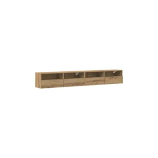 Meuble TV HELLOSHOP26 Lot de 2 meubles TV muraux modernes desi