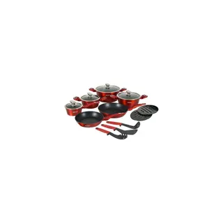 Batterie de cuisine HERZBERG HGMETRD15-RED
