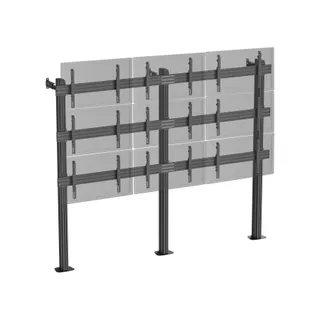 Pied TV KIMEX 9 écrans TV 45"-55", à fixer, noir