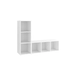 Meuble TV HELLOSHOP26 Lot de 2 meubles TV pratiques 107 x 35 x