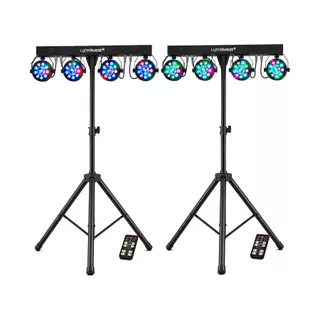 Jeu de lumières LYTEQUEST Double Pack Portiques PAR ASTRO DMX 18 P