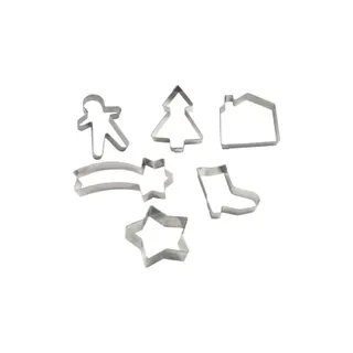 Emporte pièces GOBEL Lot de 6 petits sablés de Noël - inox