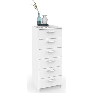 BRIEBE Chiffonnier avec 6 Tiroirs, SFO1190WHT