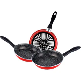 Batterie de cuisine MAGEFESA K2 Rojo Set 3 Poêles à Frire Induction