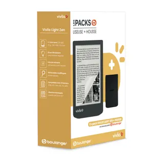 Liseuse eBook VIVLIO Coffret 2en1 Light ZEN+Housse