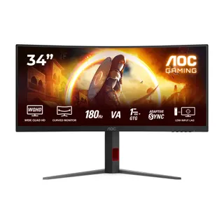 Ecran PC Gamer AOC CU34G4 34" Incurvé 1500R UWQHD 180Hz Fast VA HDR10 Adaptive-Sync