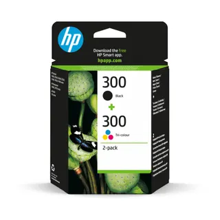 Cartouche d'encre HP Pack de 2 Originales 300 (Noir + 3 Couleurs) - CC643EE