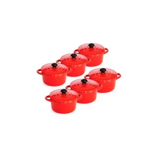 Mini cocotte HOBBYTECH Lot de 6 Minis cocottes Rouges