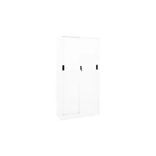 Armoire HELLOSHOP26 Armoire de bureau porte coulissante blan
