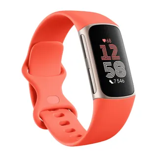 Bracelet connecté FITBIT Charge 6 champagne Gold et Corail
