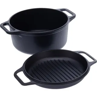 Cocotte VICTORIA COOKWARE et Poêle 27 cm,Dutch Oven 5,7L,Sans PTFE
