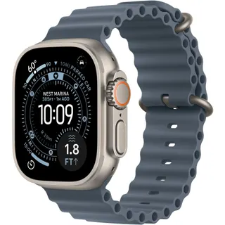 Montre connectée APPLE WATCH 49mm Tit Nat / Bleu Ocean Ultra 3 Cellular Reconditionné