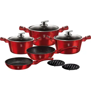Batterie de cuisine BERLINGER HAUS Burgundy  Induction 10 Pièces Aluminium